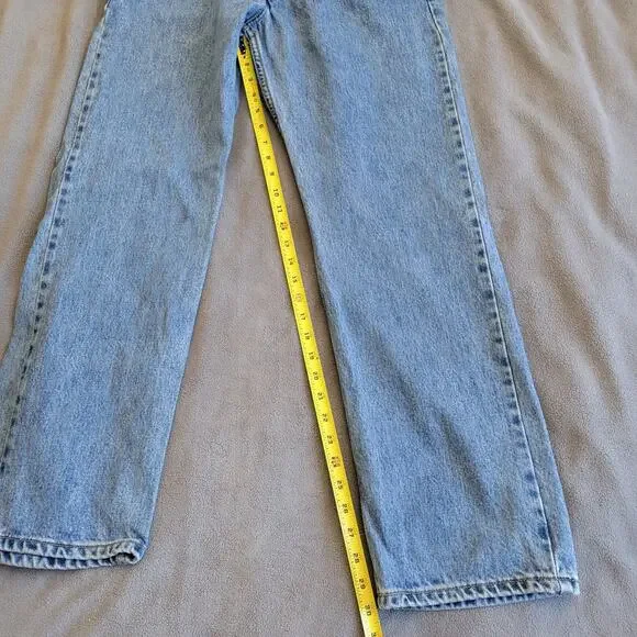 LEVIS 505 JEANS Mens 34x32 Regular Fit Medium Wash Denim Classic Bike Motor - Picture 5 of 14